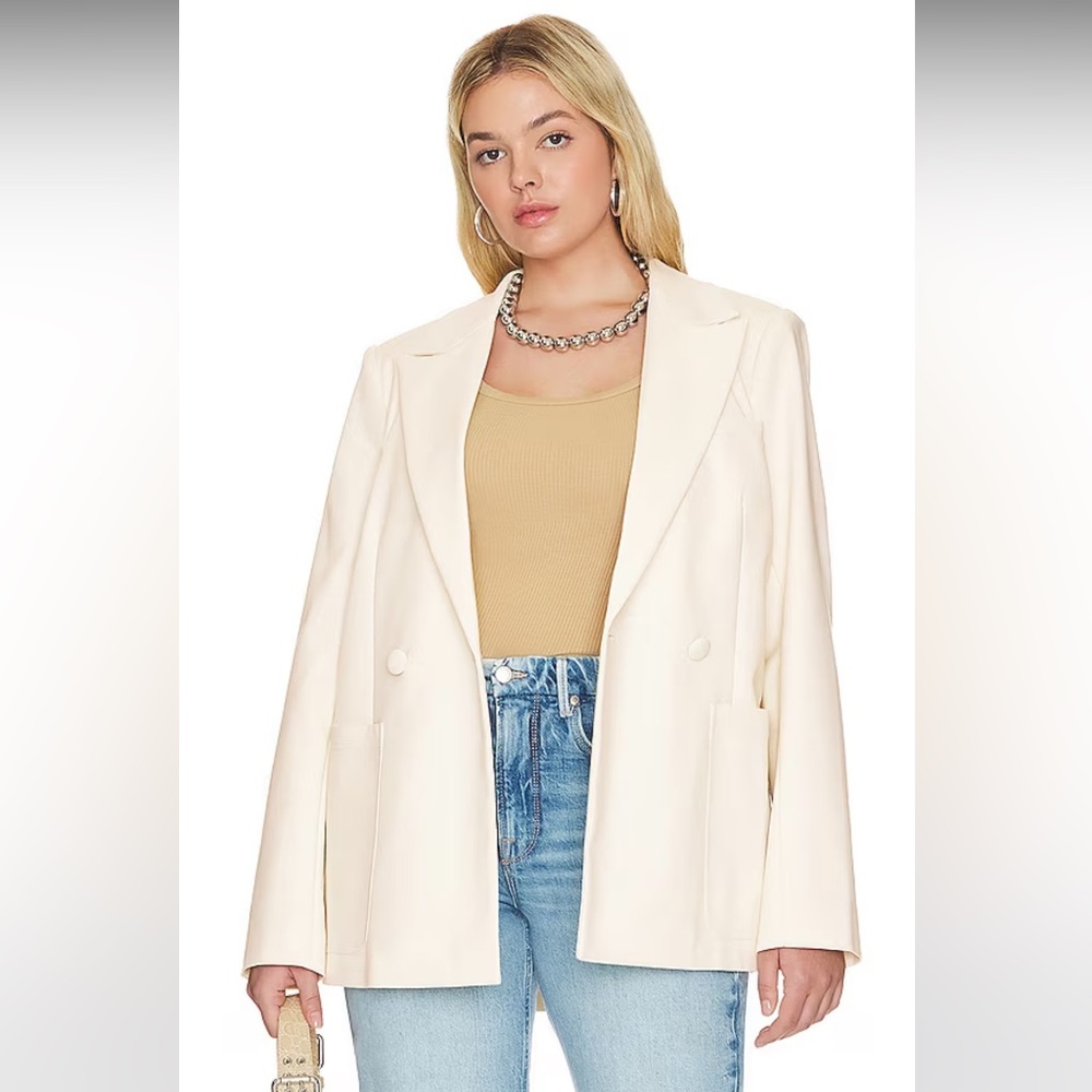 NWOT Good American The Boss Blazer 2.0 in Bone SZ 4/ XL